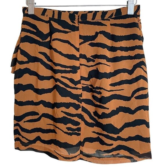 ALLSAINTS Nia Zephyr Zebra‎ Print Ruffle All Saints Miniskirt Size 4 - Picture 6 of 9